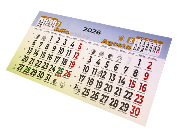 CALENDARIO FALDILLAS MOD. 51 BIMENSUAL ANCHO 33.5 CM. 1 UNIDAD 
