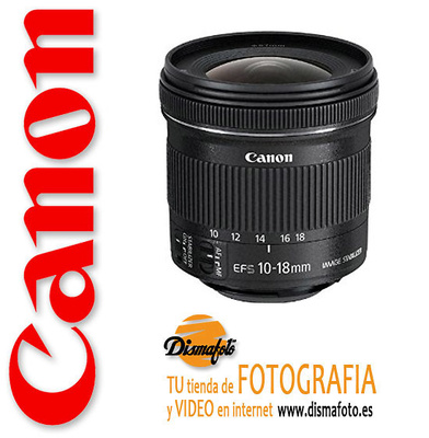 CANON OBJETIVO EF-S 10-18 F/4.5-5.6 IS STM 