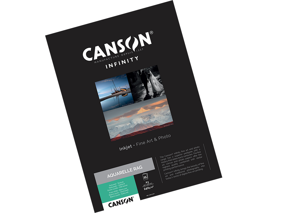 CANSON AQUARELLE RAG 240G A3+ 25H 