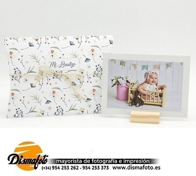 DISMA CAJA ALMO+PANEL 10X15+TACO FLORAL 416 BAUTIZO PACK 6 UDS 