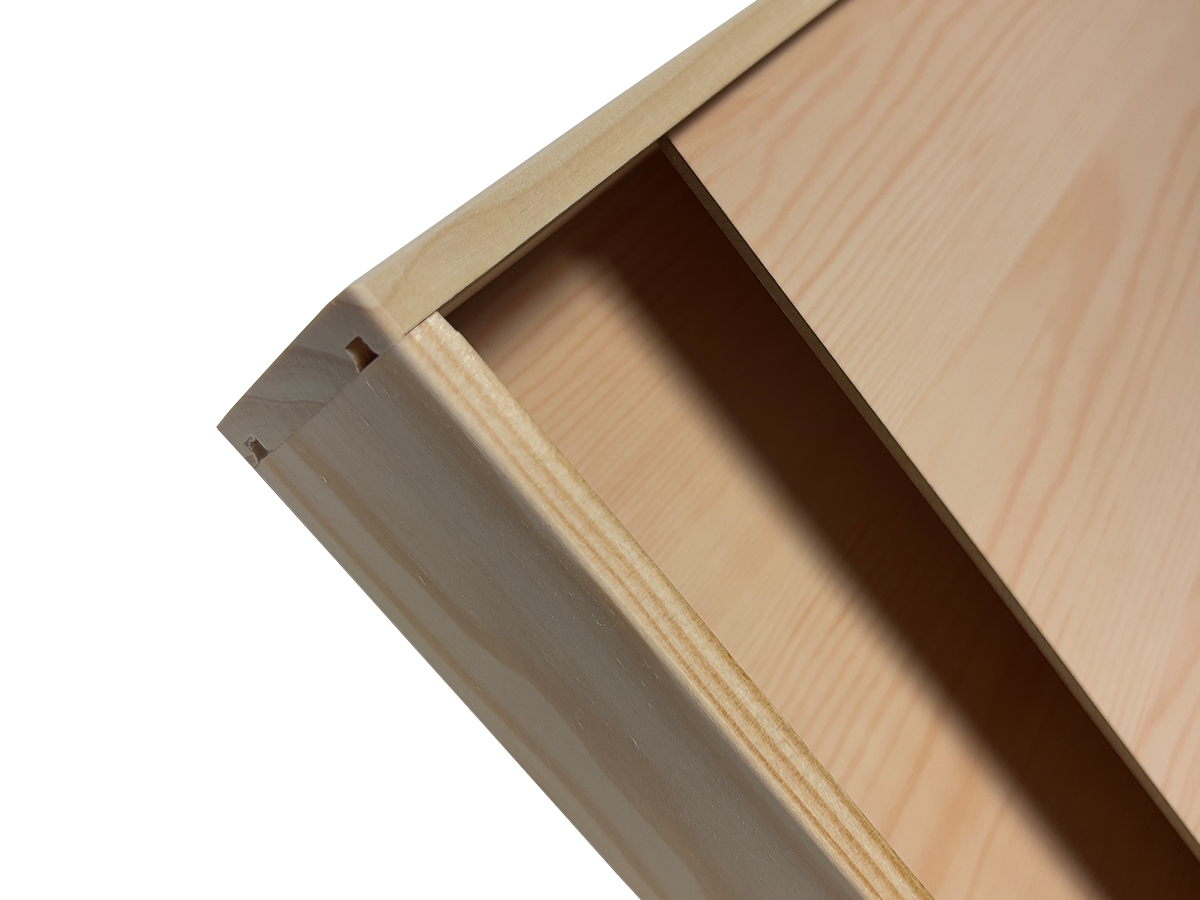 DISMA CAJA MADERA PINO CON TAPA PARA ALBUM 37X37X4 CM 