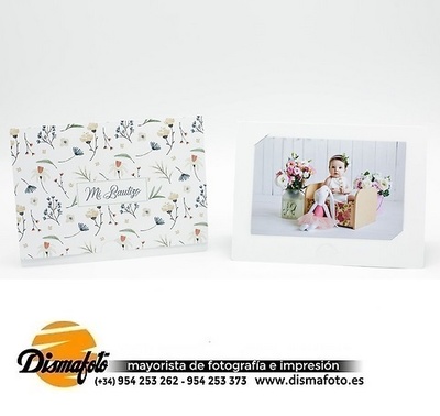 DISMA CARPETA 10X15 HORIZONTAL BAUTIZO 444 FLORAL PACK 6 UDS 