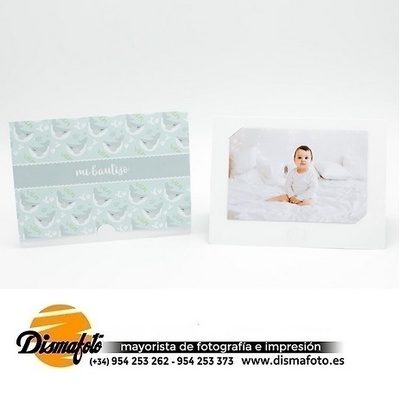 DISMA CARPETA 10X15 HORIZONTAL BAUTIZO 447 BALLENA PACK 6 UDS 