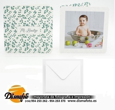 DISMA TARJETA BAUTIZO 15X15+SOBRE 429 HOJAS PACK 6 UDS 