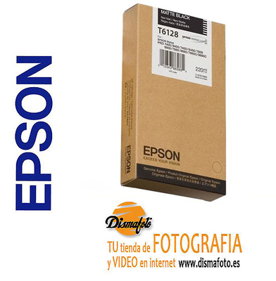 EPSON CART. TINTA T6128 MATE BLACK 220ML 