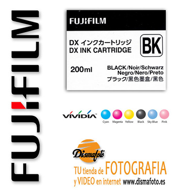 FUJI CART. TINTA DX100 BLACK 200ML 