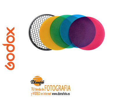 GODOX JUEGO DE GRID Y GELES DE COLORES 