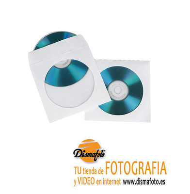 HAMA FUNDA CD/DVD PAPEL BLANCO (100 U) 