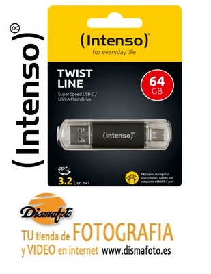 INTENSO PENDRIVE TWIST LINE TIPO C 64GB 3.2 