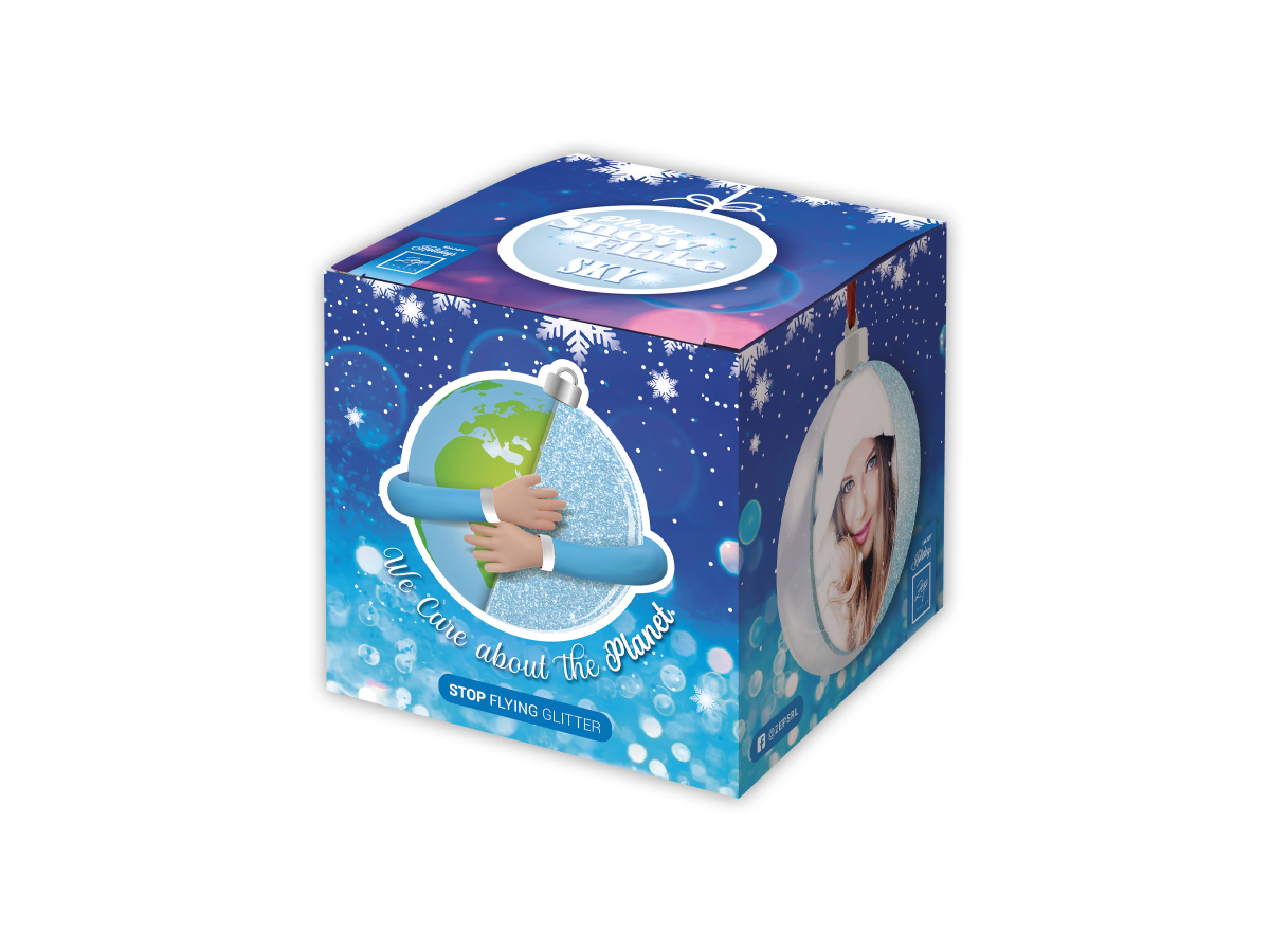M. BOLA COLGANTE PHOTO SNOW FLAKE CELESTE CIELO REF. SF-105K1 