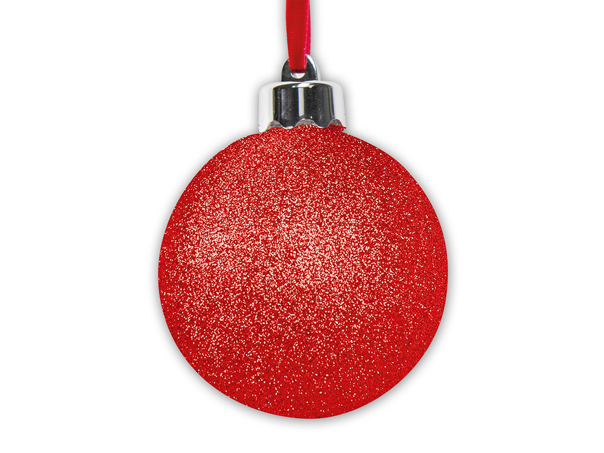 M. BOLA COLGANTE PHOTO SNOW FLAKE RED GLITTER REF. SF-105V1 