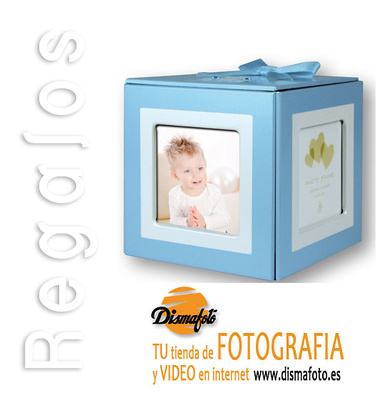 M. CAJA REGALO AZUL 4 CARAS 6X6 