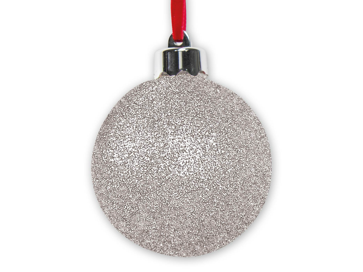 M. COLGANTE NAVIDAD FORMA BOLA GRANDE SILVER REF. SF-120S1 