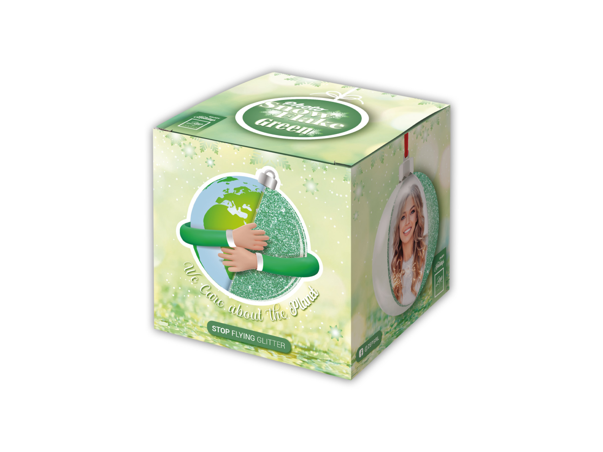 M. COLGANTE NAVIDAD FORMA BOLA REF. SF-105E1 SNOW FLAKE GREEN 