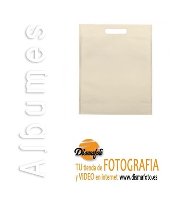 PC BOLSAS TELA 25X30 PARA ALBUM 22X22 BEIGE TAMAÑO PEQUEÑO 