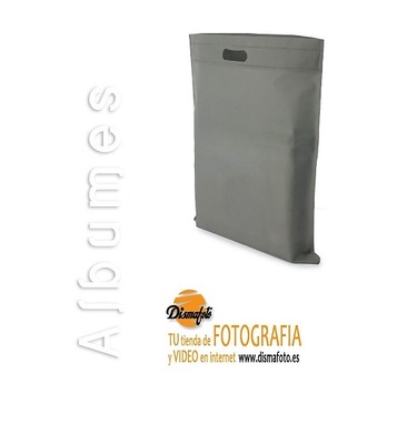 PC BOLSAS TELA 25X30 PARA ALBUM 22X22 GRIS TAMAÑO PEQUEÑO 