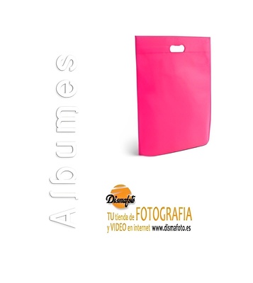 PC BOLSAS TELA 32X38 PARA ALBUM 25X25 ROSA CLARO TAMAÑO MEDIANO 