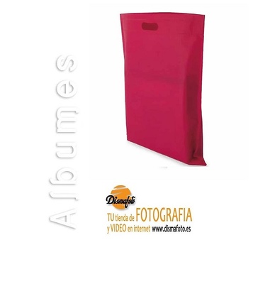 PC BOLSAS TELA 32X38 PARA ALBUM 25X25 ROSA FUERTE TAMAÑO MEDIANO 