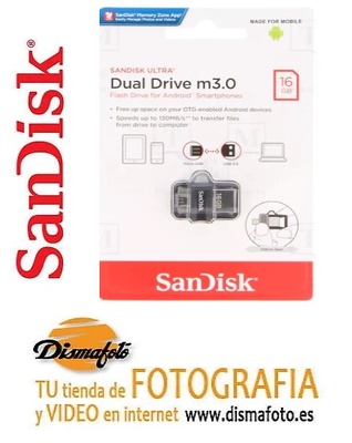 SANDISK PENDRIVE DUAL ULTRA DRIVE M3.0 OTG 16GB 