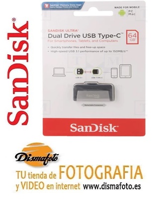 SANDISK PENDRIVE DUAL ULTRA DRIVE M3.0 OTG 64GB 