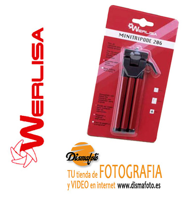 WERLISA MINI TRIPODE 206 ROJO 