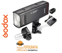 GODOX FLASH DE ESTUDIO AD 200 PRO PORTATIL CON 2 CABEZALES INTERCAMBIABLES