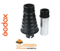 GODOX JUEGO DE SNOOT CON GRID (PANEL DE ABEJA) PARA AD200 AD360 AD360II