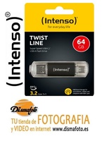 INTENSO PENDRIVE TWIST LINE TIPO C 64GB 3.2