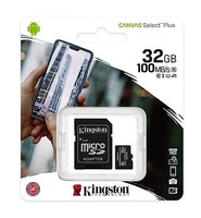 KINGSTON MICRO SD 32GB CLASE 10 100MB/S CON ADAPTADOR