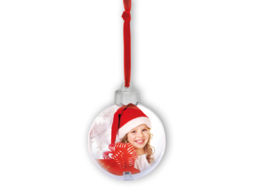 M.  COLGANTE NAVIDAD FORMA BOLA GRANDE REF. SF-120 TRANSPARENTE