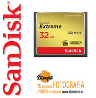 SANDISK T.C.F. 32 GB EXTREME (120MB/S)