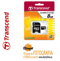 TRANSCEND T. MICRO SD 8GB CON ADAPTADOR CLASS 4