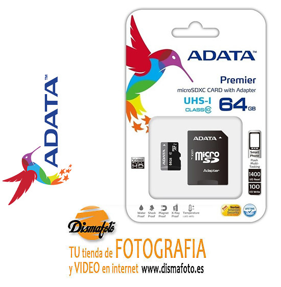 Frente aleación Calificación ADATA T. MICRO SD XC UHS-I 64GB CLASE 10 100 MB/S - Tarjetas / Pendrive / CD DVD, SD y MicroSD - Dismafoto S. A. Frente aleación Calificación ADATA T. MICRO SD XC UHS-I 64GB CLASE 10 100 MB/S - Tarjetas / Pendrive / CD DVD, SD y MicroSD - Dismafoto S. A.