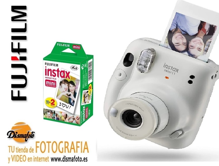 Síntomas evidencia Ocurrencia FUJI CAMARA INSTAX MINI 11 ICE WHITE+FUJI PELICULA MINI INSTAX (2X10) 20  FOTOS - Cámaras, Instantáneas - Dismafoto S. A.