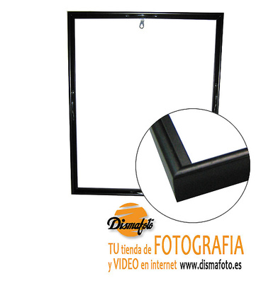 Marco de fotos de aluminio - 70 x 100 cm - Negro